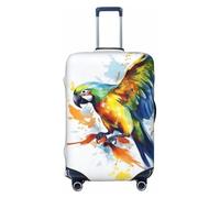 LHBWCVN Housse de bagage à motif perroquet volant approuvée par la TSA, lavable pour valise de 45,7 à 81,3 cm, anti-rayures, housse de bagage de voyage, Noir , XL