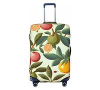 LHBWCVN Housse de bagage à motif plantes et fruits approuvée par la TSA, lavable pour valise de 45,7 à 81,3 cm, anti-rayures, housse de bagage de voyage, Noir , S