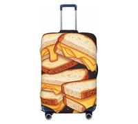 LHBWCVN Housse de bagage à sandwich au fromage pour valise, approuvée TSA, protection lavable pour valise de 45,7 à 81,3 cm, anti-rayures, housse de bagage de voyage, Noir , XL