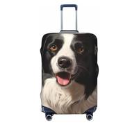 LHBWCVN Housse de bagage Border Collie pour valise, approuvée TSA, lavable pour valise de 45,7 à 81,3 cm, anti-rayures, housse de bagage de voyage, Noir , M