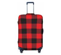 LHBWCVN Housse de bagage Buffalo Check pour valise, approuvée TSA, lavable pour valise de 45,7 à 81,3 cm, anti-rayures, housse de bagage de voyage, Noir , M