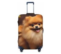 LHBWCVN Housse de bagage de Poméranie jaune approuvée par la TSA, housse de protection lavable pour valise de 45,7 à 81,3 cm, anti-rayures, housse de bagage de voyage, Noir , S