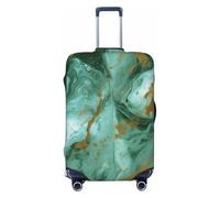 LHBWCVN Housse de bagage en marbre vert doré pour valise, approuvée TSA, protection lavable pour valise de 45,7 à 81,3 cm, housse de bagage à main, housse de bagage de voyage anti-rayures, Noir , M