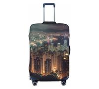 LHBWCVN Housse de bagage Hong Kong pour valise approuvée TSA, lavable pour valise de 45,7 à 81,3 cm, anti-rayures, housse de bagage à main, housse de bagage de voyage, Noir , S