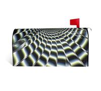 LHBWCVN Housse de boîte aux lettres magnétique à illusion d'optique en spirale GIF - Couverture de boîte aux lettres décorative personnalisée pour jardin, cour, décoration de boîte aux lettres