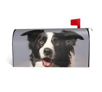 LHBWCVN Housse de boîte aux lettres magnétique Border Collie personnalisée pour boîte aux lettres de bienvenue pour jardin, cour, décoration de boîte aux lettres surdimensionnée standard, 64,8 x 53,3