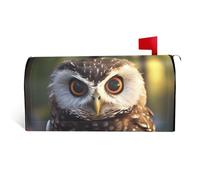 LHBWCVN Housse de boîte aux lettres magnétique en forme de hibou mignon - Couverture de boîte aux lettres décorative pour jardin, cour, décoration de boîte aux lettres surdimensionnée standard - 53,3