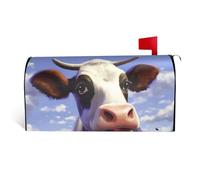 LHBWCVN Housse de boîte aux lettres magnétique en forme de vache mignonne personnalisée pour boîte aux lettres de bienvenue pour jardin, cour, décoration de boîte aux lettres surdimensionnée standard