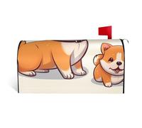 LHBWCVN Housse de boîte aux lettres magnétique motif chien Shiba Inu - Décoration de boîte aux lettres surdimensionnée pour jardin, cour, 64,8 x 53,3 cm
