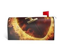 LHBWCVN Housse de boîte aux lettres magnétique personnalisée avec motif de football américain pour boîte aux lettres de bienvenue pour jardin, cour, décoration de boîte aux lettres surdimensionnée