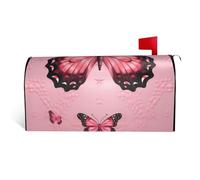 LHBWCVN Housse de boîte aux lettres magnétique personnalisée avec motif papillon, couverture de boîte aux lettres de bienvenue décorative pour jardin, cour, décoration de boîte aux lettres standard