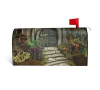 LHBWCVN Housse de boîte aux lettres magnétique pour jardin de fées gothiques, décoration de boîte aux lettres surdimensionnée pour jardin, cour, 53,3 x 45,7 cm