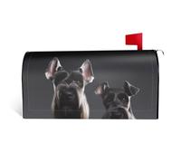 LHBWCVN Housse magnétique de boîte aux lettres motif chien schnauzer mignon personnalisé, couverture décorative de boîte aux lettres de bienvenue pour jardin, cour, décoration de boîte aux lettres