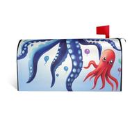 LHBWCVN Housses de boîte aux lettres magnétiques colorées en forme de pieuvre - Couverture décorative de boîte aux lettres de bienvenue pour jardin, cour, décoration de boîte aux lettres