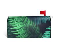 LHBWCVN Housses de boîte aux lettres magnétiques personnalisées en forme de feuilles de palmier tropicales pour jardin, cour, décoration de boîte aux lettres surdimensionnée, 64,8 x 53,3 cm