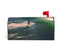LHBWCVN Housses de boîte aux lettres magnétiques personnalisées pour boîte aux lettres de plage, surf, décoration de boîte aux lettres surdimensionnée pour jardin, cour, 53,3 x 45,7 cm