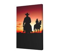 LHBWCVN Impression sur toile de cowboy du Texas - Décoration murale moderne pour chambre à coucher - 30,5 x 45,7 cm