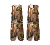 LHBWCVN Italian Street Maillot de basketball 2 pièces pour homme avec gilet de basket-ball et short de sport
