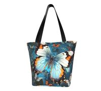 LHBWCVN Joli sac fourre-tout en forme de papillon pour femme avec poignée sur le dessus, grand sac besace à bandoulière, sac à main décontracté, sac de courses esthétique, sac d'épicerie, sac de