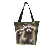 LHBWCVN Joli sac fourre-tout en forme de raton laveur pour femme, sac à main avec poignée sur le dessus, grand sac besace à bandoulière, sac à main décontracté, sac de courses esthétique, sac