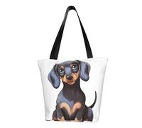 LHBWCVN Joli sac fourre-tout motif teckel pour femme, sac à main avec poignée sur le dessus, grand sac besace à bandoulière, sac à main décontracté, sac de courses esthétique, sac d'épicerie, sac de