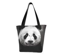 LHBWCVN Joli sac fourre-tout panda noir et blanc pour femme, sac à main avec poignée sur le dessus, grand sac besace à bandoulière, sac à main décontracté, sac de courses esthétique, sac d'épicerie