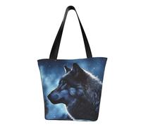 LHBWCVN lonely wolf Sac fourre-tout pour femme avec poignée sur le dessus, grand sac besace décontracté, sac de courses esthétique, réutilisable, sac d'épicerie, sac de travail, sac de voyage, sac de