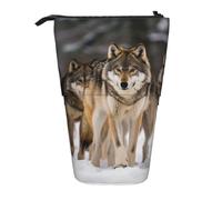 LHBWCVN Lot de loups - Trousse à crayons télescopique - Trousse à crayons portable - Jolie trousse à crayons - Pour homme et femme - Pochette de voyage pour pièces de monnaie