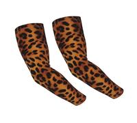 LHBWCVN Manchons de compression à imprimé léopard pour homme et femme - Protection solaire UV