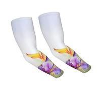 LHBWCVN Manchons de compression pour homme et femme - Motif papillon et fleur d'iris