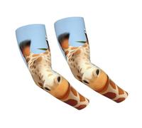 LHBWCVN Manchons de compression pour homme et femme - Protection solaire UV - Motif girafe