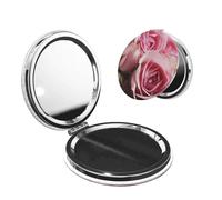 LHBWCVN Miroir compact pour sac à main, miroir de maquillage grossissant 1x/2x pour homme et femme, miroir de maquillage pliable, mini miroir de courtoisie portable pour voyage