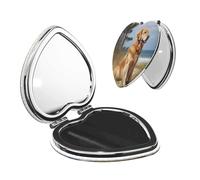LHBWCVN Miroir compact pour sac à main, miroir de maquillage grossissant 1x/2x pour homme et femme, miroir cosmétique Golden Retriever, mini miroir de courtoisie pliable, miroir de voyage portable