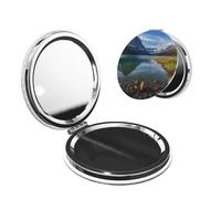 LHBWCVN Miroir compact pour sac à main, miroir de maquillage grossissant 2 côtés 1X/2X pour homme et femme, mini miroir de courtoisie pliable, miroir de voyage portable