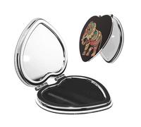 LHBWCVN Miroir compact pour sac à main, miroir de maquillage grossissant x1/2x pour homme et femme, beau miroir de maquillage éléphant pliable, mini miroir de courtoisie portable pour voyage