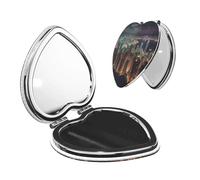 LHBWCVN Miroir compact pour sac à main, miroir de maquillage grossissant x1/2x pour homme et femme, miroir cosmétique Hong Kong pliable, mini miroir de courtoisie portable, miroir de voyage