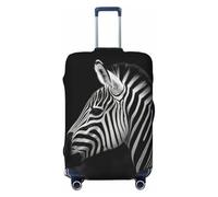 LHBWCVN Noir & Blanc Zebra Housse de Bagage pour Valise Homologué TSA, Protecteur de Valise Lavable Convient 45-32 Pouces Anti-Rayures Valise Couverture Carry on Bagage Sleeve Voyage Bagage Cover,Noir