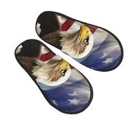LHBWCVN Pantoufles en mousse à mémoire de forme avec drapeau américain américain pour homme et femme - Pantoufles chaudes et tendance pour chambre à coucher - Chaussures décontractées d'intérieur et