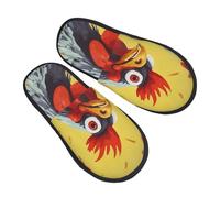 LHBWCVN Pantoufles en mousse à mémoire de forme de poulet, pantoufles d'intérieur et d'extérieur décontractées pour homme et femme, Noir, Large Women/Large Men