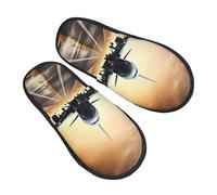 LHBWCVN Pantoufles en mousse à mémoire de forme pour homme et femme - Chaudes et tendance - Pour chambre à coucher - Pour intérieur et extérieur, Noir/blanc, Large Women/Large Men