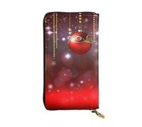 Lhbwcvn Portefeuille de Noël pour femme et homme - Portefeuille en cuir avec blocage RFID - Grande capacité - Porte-cartes de crédit - Étui pour argent avec fermeture éclair - Support de téléphone -