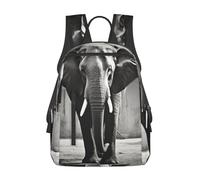 LHBWCVN Sac à dos de voyage léger pour ordinateur portable Motif éléphant noir et blanc Cadeau pour homme et femme