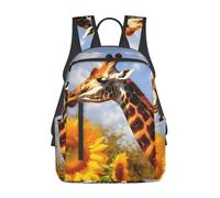 LHBWCVN Sac à dos de voyage léger pour ordinateur portable, motif girafe et tournesol, cadeau pour homme et femme, sac à dos de randonnée