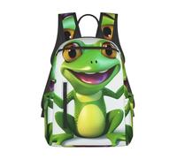 LHBWCVN Sac à dos de voyage léger pour ordinateur portable - Motif grenouille verte - Cadeau pour homme et femme