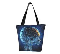 LHBWCVN Sac fourre-tout à intelligence artificielle pour femme avec poignée sur le dessus, grand sac à main décontracté, sac de courses esthétique, sac d'épicerie, sac de travail, sac de voyage, sac