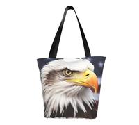 LHBWCVN Sac fourre-tout à motif d'aigle à tête blanche pour femme avec poignée sur le dessus, grand sac besace à bandoulière, sac à main décontracté, sac de courses esthétique, sac d'épicerie, sac de