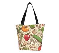 LHBWCVN Sac fourre-tout à motif de légumes et de fruits pour femme avec poignée sur le dessus, grand sac besace à bandoulière, sac à main décontracté, sac de courses esthétique, sac d'épicerie, sac de