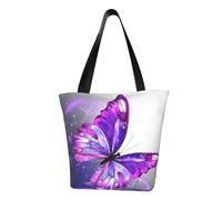 LHBWCVN Sac fourre-tout aquarelle violet pour femme avec poignée sur le dessus, grand sac besace à bandoulière, sac à main décontracté, sac de courses esthétique, sac d'épicerie, sac de travail, sac