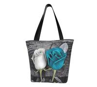 LHBWCVN Sac fourre-tout bleu sarcelle gris rose pour femme avec poignée sur le dessus, grand sac besace à bandoulière, sac à main décontracté, sac de courses esthétique, sac d'épicerie, sac de travail