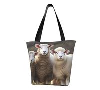 LHBWCVN Sac fourre-tout en forme de mouton et d'agneau pour femme avec poignée sur le dessus, grand sac besace à bandoulière, sac à main décontracté, sac de courses esthétique, sac d'épicerie, sac de